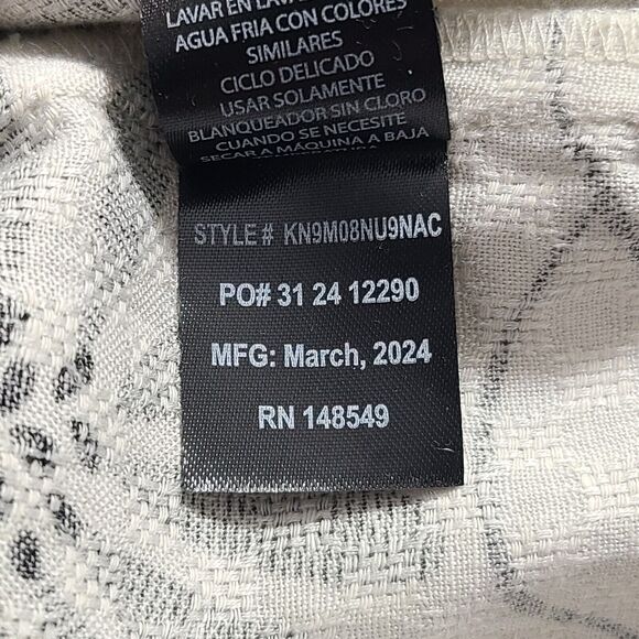 Kenneth Cole New York Men's Short Sleeve Button Up Black Gray Floral Tropical XL - Picture 9 of 9